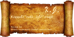 Koppándi József névjegykártya